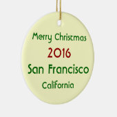 2016 SAN FRANCISCO CALIFORNIA CHRISTMAS ORNAMENT (Rechts)