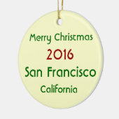 2016 SAN FRANCISCO CALIFORNIA CHRISTMAS ORNAMENT (Links)