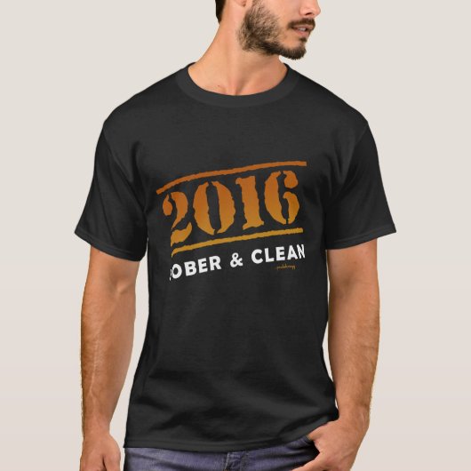 2016: Sober en schoon T-shirt (Voorkant)