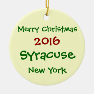2016 SYRACUSE NEW YORK MERRY CHRISTMAS ORNAMENT