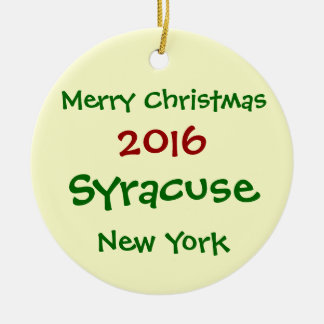 2016 SYRACUSE NEW YORK MERRY CHRISTMAS ORNAMENT