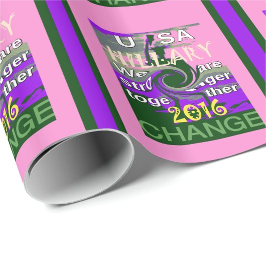 2016 Verkiezingshillary USA We zijn sterker met el Cadeaupapier (Rol Hoek)