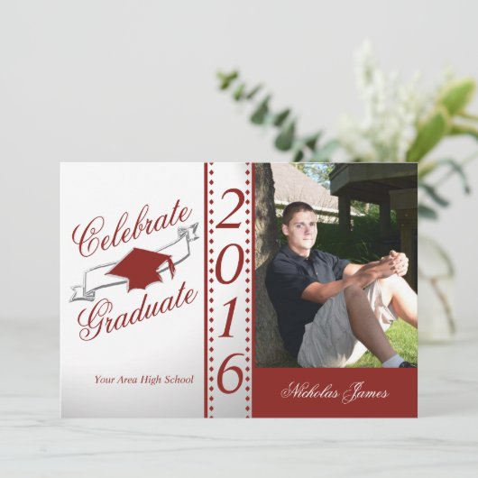 2016 vieren Afstuderen foto Kaart (Staand voorkant)