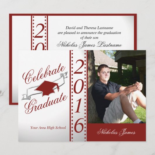 2016 vieren Afstuderen foto Kaart (Voorkant / Achterkant)