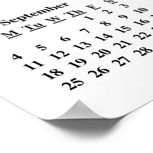 2016 Wall Calendar Beauful Music Piano-Poster Poster (Hoek)