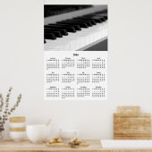 2016 Wall Calendar Beauful Music Piano-Poster Poster (Keuken)