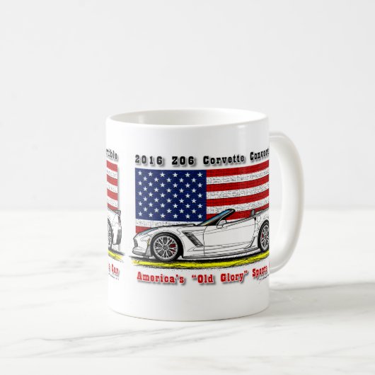 2016 Z06 Corvette Converteerbare koffie Mok (Voorkant rechts)