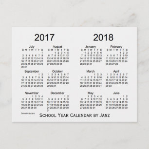 2017-2018 Schooljaar Witte Rookkalender door Janz Briefkaart