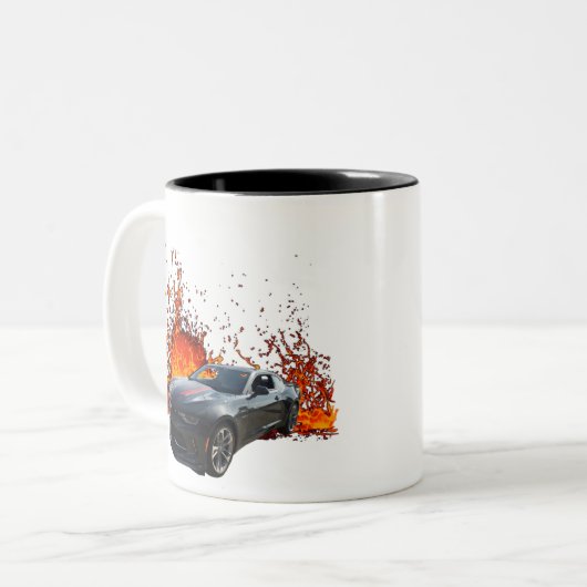 2017 50ste verjaardag Chevy Camaro Tweekleurige Koffiemok (Voorkant links)