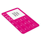 2017 Aangepaste fotokalender Magnet - Hete roze Magneet (Rechterzijde)