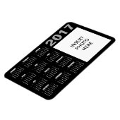 2017 Aangepaste fotokalender Magnet - Zwart Magneet (Linkerzijde)