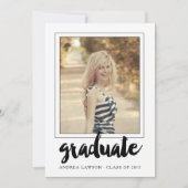 2017 Afstuderen Simple Photo Graduation Party Kaart (Voorkant)