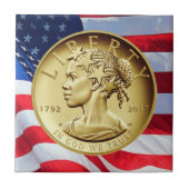 2017 American Liberty 225th Jubileum Gold Coin Tegeltje (Voorkant)