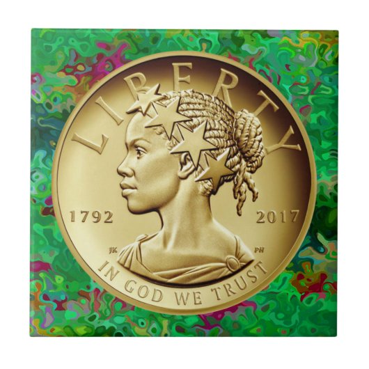  2017 American Liberty 225th Jubileum Gold Coin Tegeltje (Voorkant)