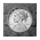 2017 American Liberty 225th Jubileum Silver C Tegeltje (Voorkant)