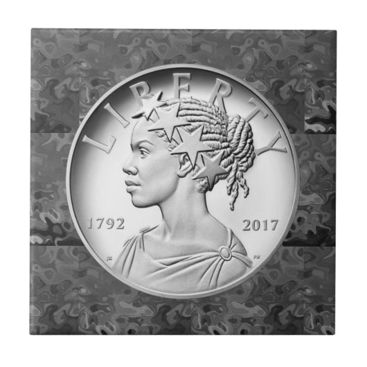 2017 American Liberty 225th Jubileum Silver C Tegeltje (Voorkant)