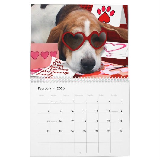 2017 Basset Hound Kalender (Feb 2026)