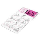 2017 Calendar Pink Love Magneet (Linkerzijde)