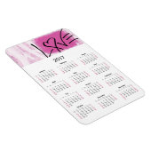 2017 Calendar Pink Love Magneet (Rechterzijde)