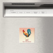 2017 Chinees Nieuwjaar van de Rooster Magnet (Insitu (Vaatwasser))