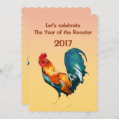 2017 Chinees nieuwjaar van de uitnodiging tot het  (Voorkant / Achterkant)