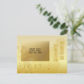 2017 Chinees Nieuwjaar van Haan Fotobegroeting Feestdagenkaart (Staand voorkant)