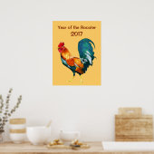 2017 Chinees nieuwjaar van het Rode Rooster-Poster Poster (Keuken)
