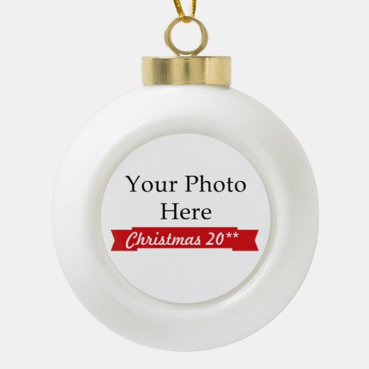 2017 ~ Creëer Uw eigen foto Keramische Bal Ornament (Voorkant)