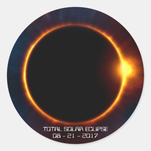 2017 Dark Solar Eclipse Sticker (Voorkant)