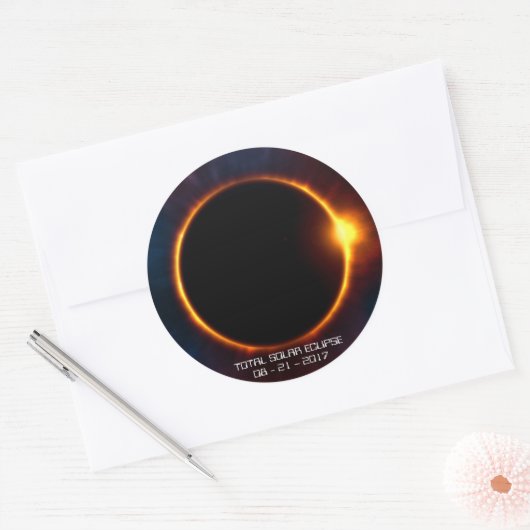 2017 Dark Solar Eclipse Sticker (Envelop)
