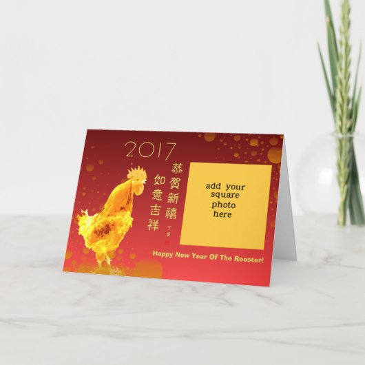 2017 de Chinese Foto van de Douane van het Feestdagen Kaart (Voorkant)