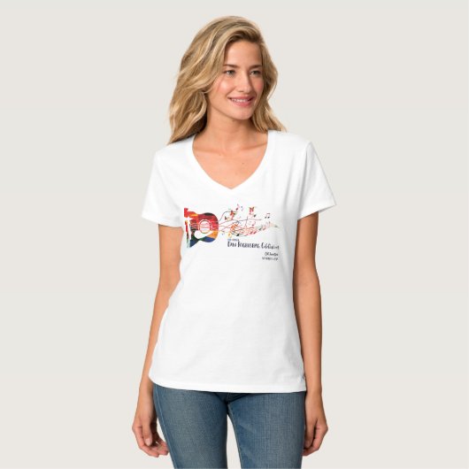 2017 DF Celebration - Dames V nek T-shirt (Voorkant volledig)