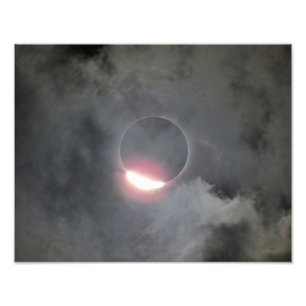 2017 Eclipse met diamantringfoto's Foto Afdruk