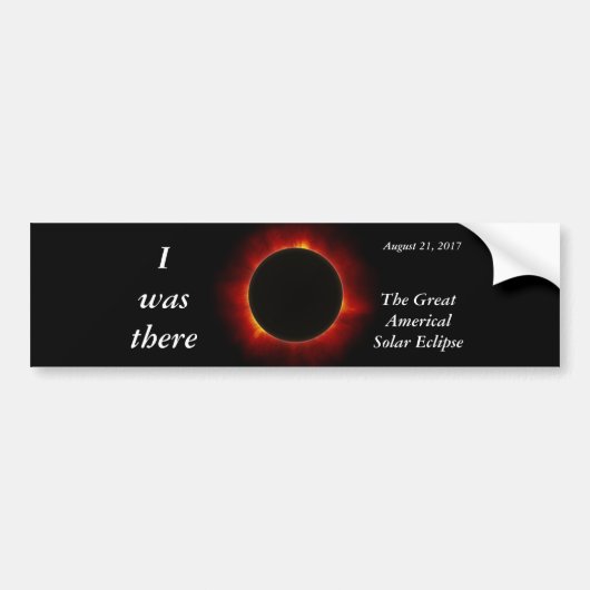2017 editie Solar Eclipse "I was there" Bumpersticker (Voorkant)