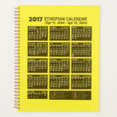 2017 Ethiopisch kalenderjaar 2024 en 2025 Planner (Voorkant)