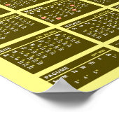 2017 Ethiopische kalender voor jaar 2024 en 2025 Poster (Hoek)