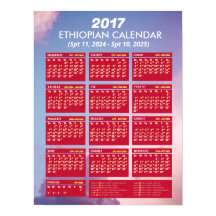 2017 Ethiopische kalender Wereldjaar 2024 Download