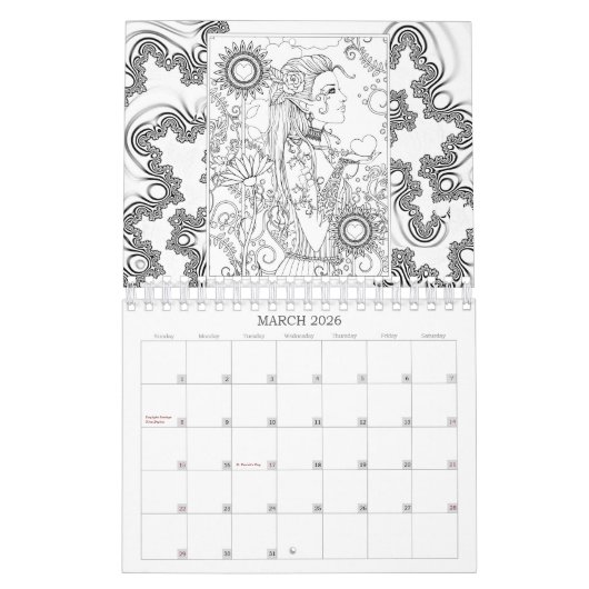 2017 Fairy Kleurkalender Volwassen Kleuren Kalender (Mar 2026)