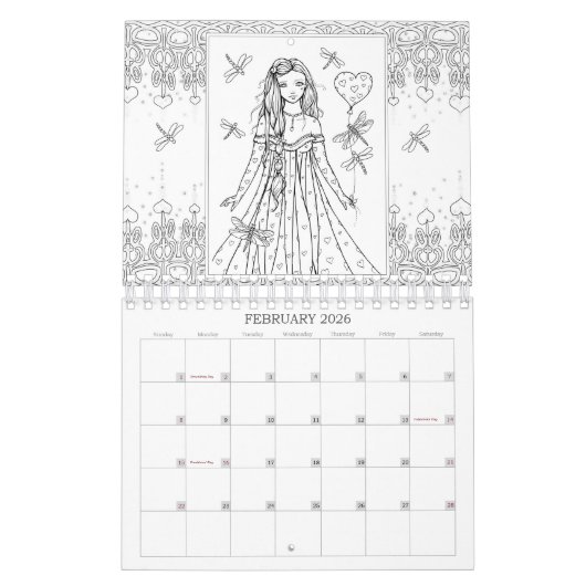 2017 Fairy Kleurkalender Volwassen Kleuren Kalender (Feb 2026)