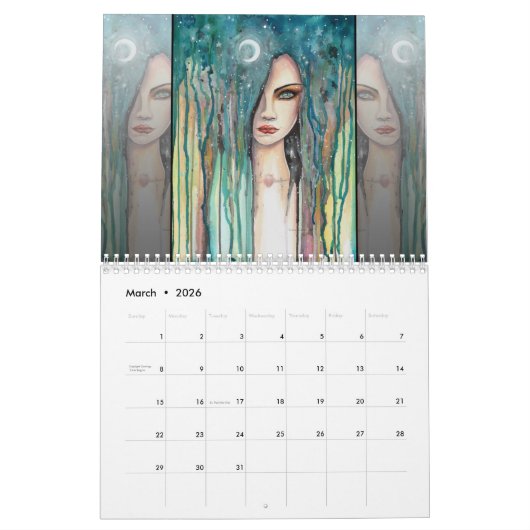 2017 Fantasy Faces Kunstkalender Molly Harrison Kalender (Mar 2026)
