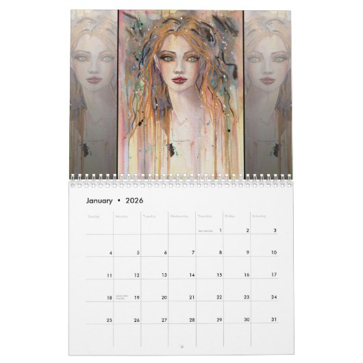2017 Fantasy Faces Kunstkalender Molly Harrison Kalender (Jan 2026)