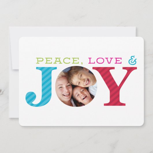 2017 FOTO VAKANTIE eenvoudige gewaagde vreugde mod Feestdagenkaart (Voorkant)