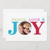 2017 FOTO VAKANTIE eenvoudige gewaagde vreugde mod Feestdagenkaart (Voorkant / Achterkant)