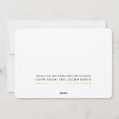 2017 FOTO VAKANTIE eenvoudige gewaagde vreugde mod Feestdagenkaart (Achterkant)