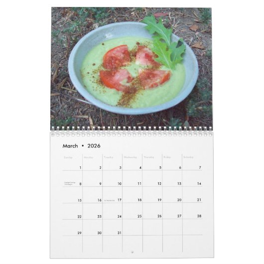 2017 Fotografie van voedsel Kalender (Mar 2026)