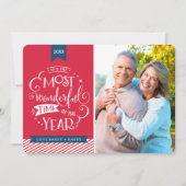 2017 FOTOVAKANTIE mooiste tijd van het jaar Feestdagenkaart (Voorkant)