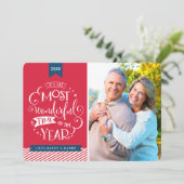 2017 FOTOVAKANTIE mooiste tijd van het jaar Feestdagenkaart (Staand voorkant)