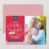 2017 FOTOVAKANTIE mooiste tijd van het jaar Feestdagenkaart (Voorkant / Achterkant)