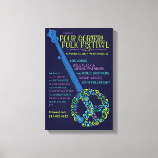 2017 Four Corners Folk Festival Poster Canvas Afdruk