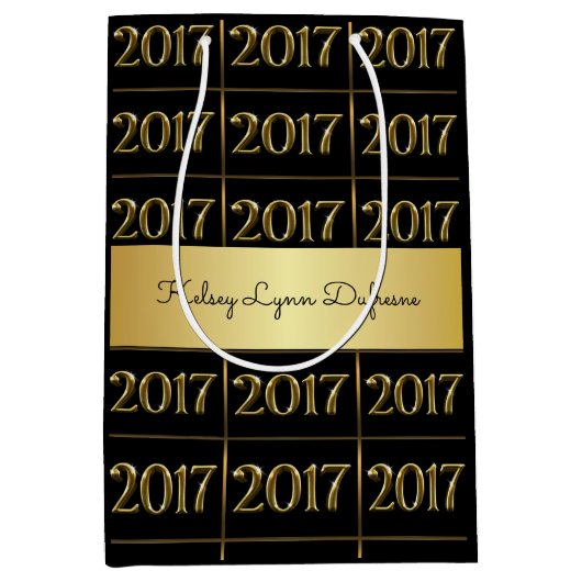 2017 Gepersonaliseerd Afstuderen Medium Cadeauzakje (Voorkant)